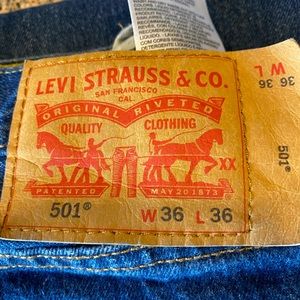 Levi’s 501 button fly.